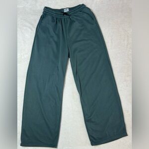 Beyond Basix Men Green Fleece Sweatpants Size L Drawstring Pockets